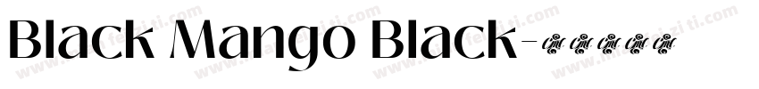 Black Mango Black字体转换